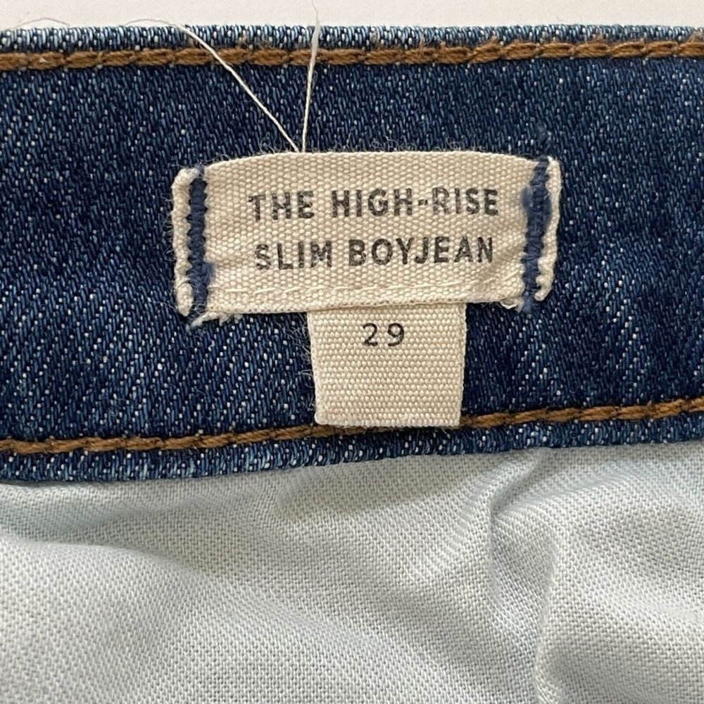 Madewell The High-Rise Slim Boyjean G7199 Milton Wash Women’s sz 29 Distressed - Picture 7 of 12